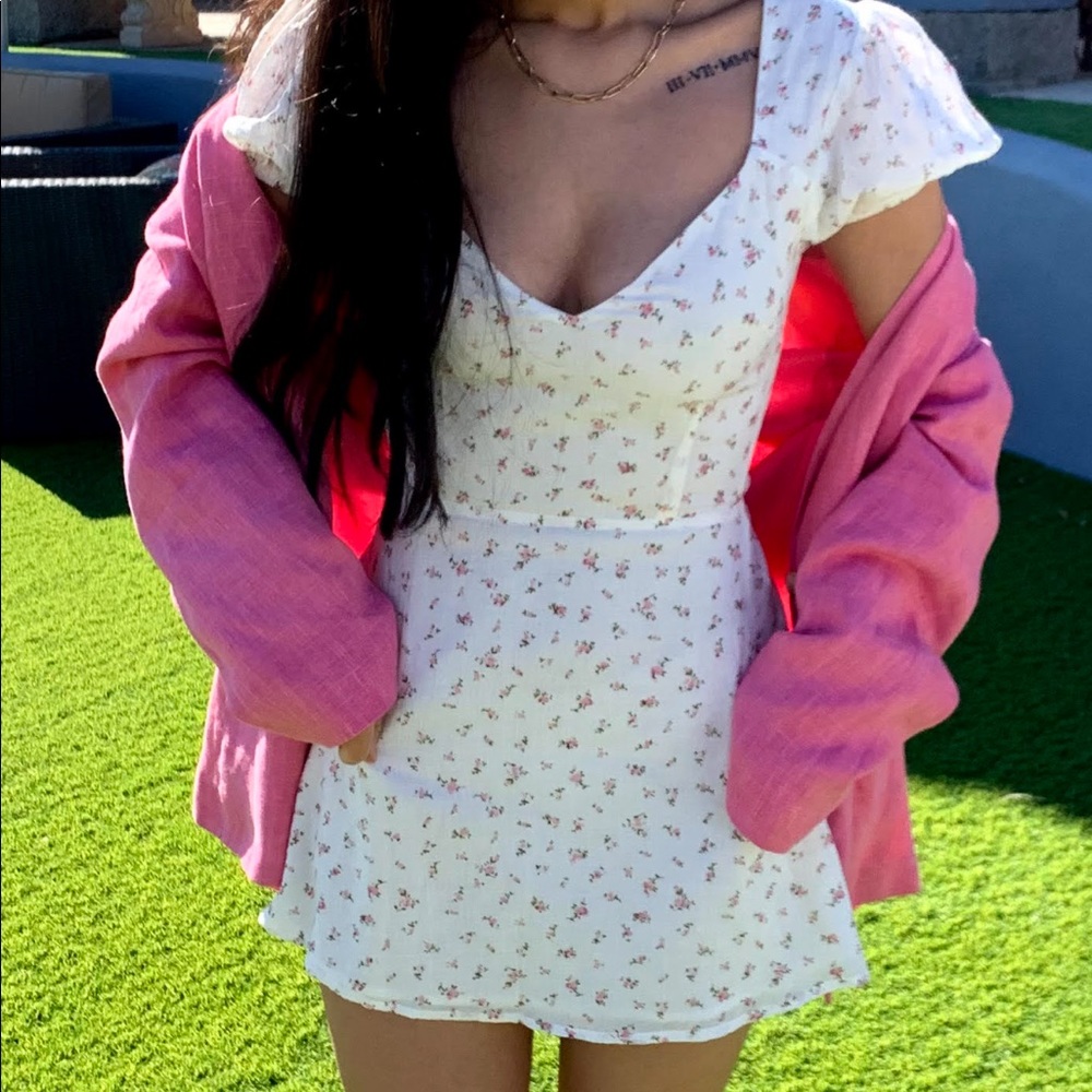 Beginning boutique Summer dress with pink flowers